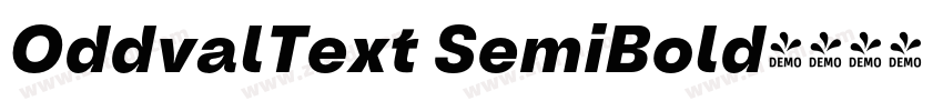 OddvalText SemiBold字体转换